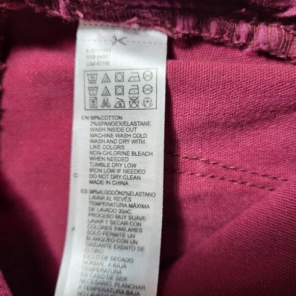 Forever 21 Women's Jeans Denim Burgundy/Brown Paisley Skinny - Picture 7 of 8